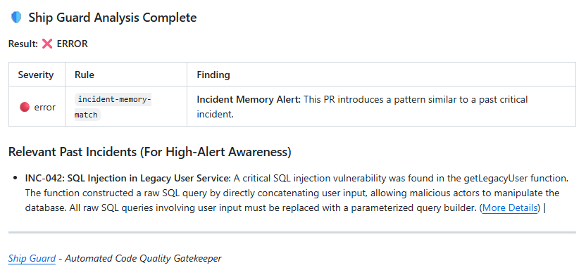Incident Screenshot